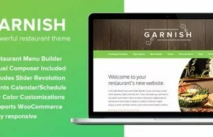 Themeforest : Garnish - A WordPress Theme for Restaurants