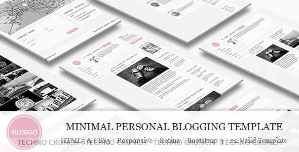 Themeforest : iBloggo - Minimal HTML Personal Blog Template