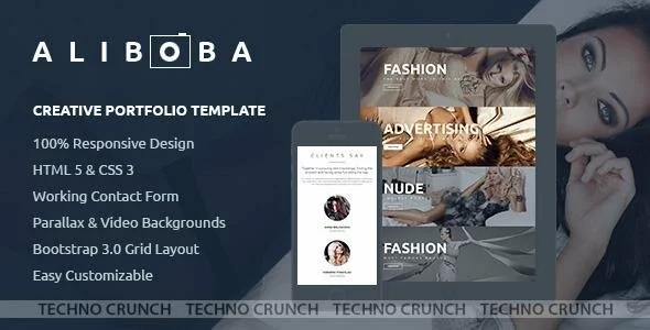 Themeforest : Aliboba | One Page Creative Portfolio Template