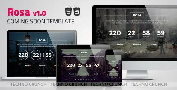 Themeforest : Rosa - Responsive Coming Soon Template