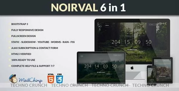 Themeforest : NOIRVAL - Classy 6 in 1 Coming Soon