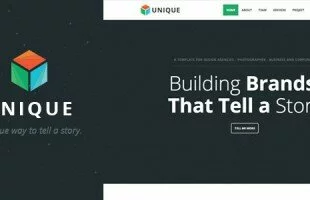 Themeforest : Unique - Parallax One Page Template