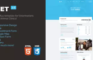 Themeforest : Vet - HTML5 Template for Veterinarians