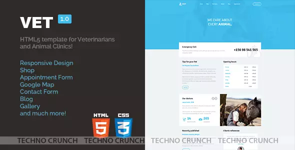 Themeforest : Vet - HTML5 Template for Veterinarians