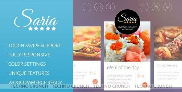 Themeforest : Saria Shop - Flat Responsive Wordpress Theme