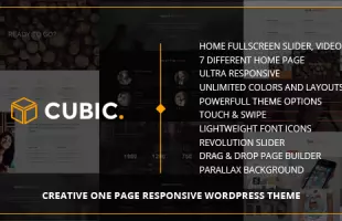 Cubic - One Page Responsive WordPress Theme