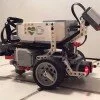 A robot made of LEGOs that moves like a worm