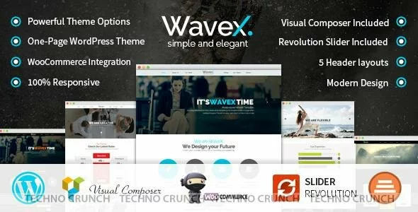 WaveX - One Page Parallax WordPress Theme